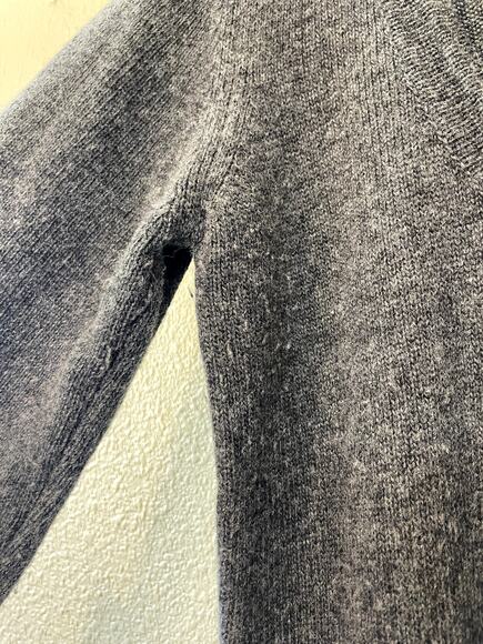 Zara Charcoal Gray U Neck Wool & Cashmere Y2K Style Sweater Mini Dress Medium - Picture 5 of 9